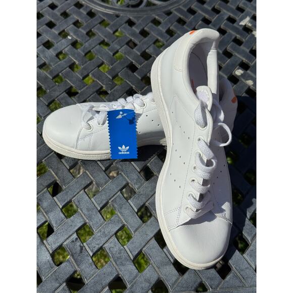 adidas White and Orange Loafers & Slip-Ons main image 5